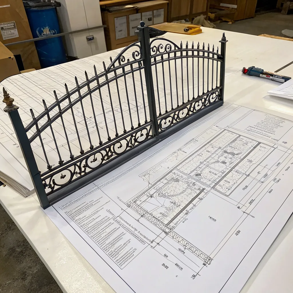 Custom Metal Gate Blueprint Design
